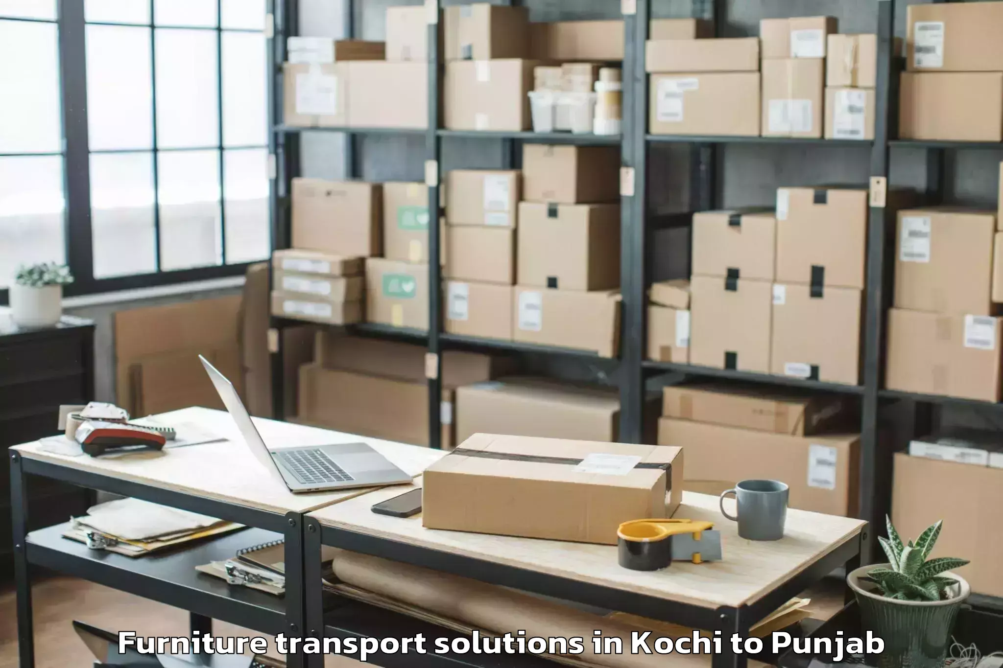 Book Kochi to Talwandi Bhai Furniture Transport Solutions Online